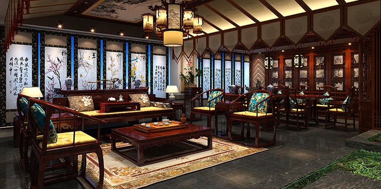 北京远洋张总古典中式装修私人会所，墨守了东方的庄重与尊贵