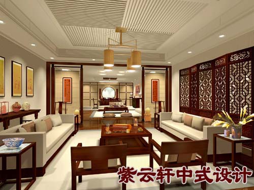中式家装设计图片之中式客厅装饰图集