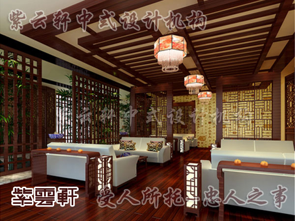 中式茶楼古典风格热茶温暖身心、