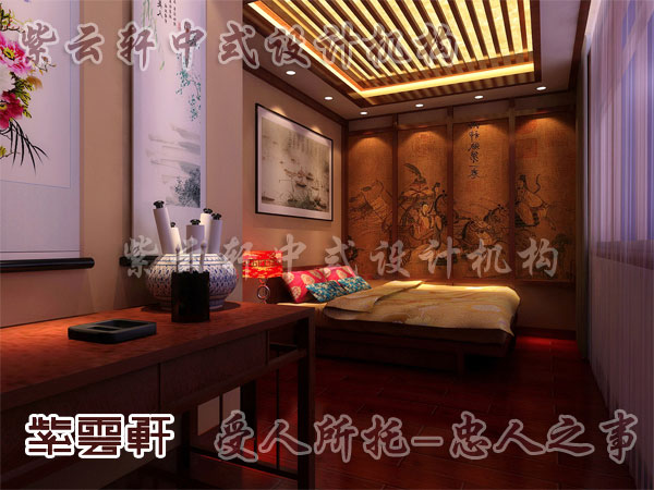 中式家居卧室装修在色彩搭配中呈现温馨