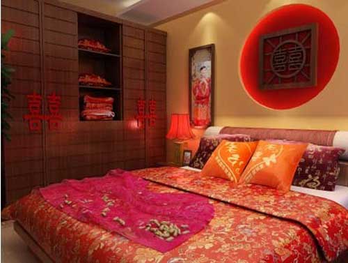 中式风格婚房设计浓烈正红色并非人人都受用