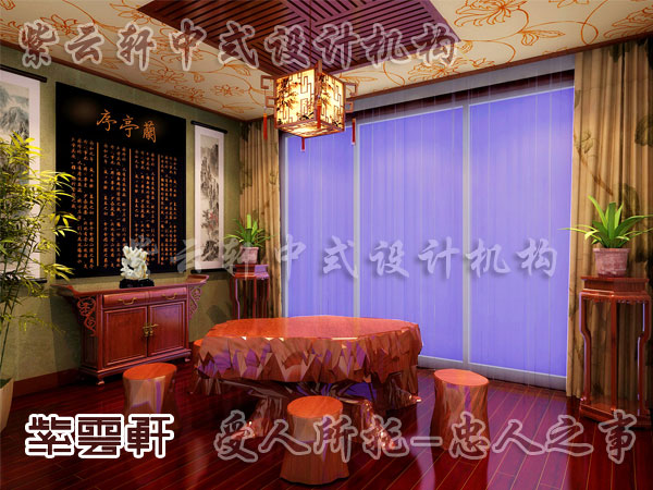 中式室内设计装修让红木家具充满光泽
