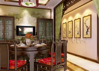 杭州冯总别墅中式装修设计 传递浓浓的古典意味