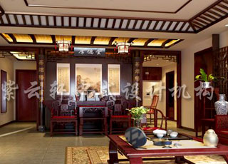 新年之际在中式古典别墅中享受一家人的天伦之乐