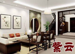 现代中式设计天津某别墅作品