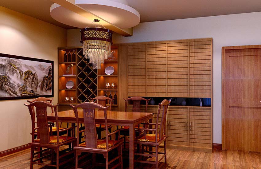 现代居室中式装修中餐厅的色彩选择十分重要