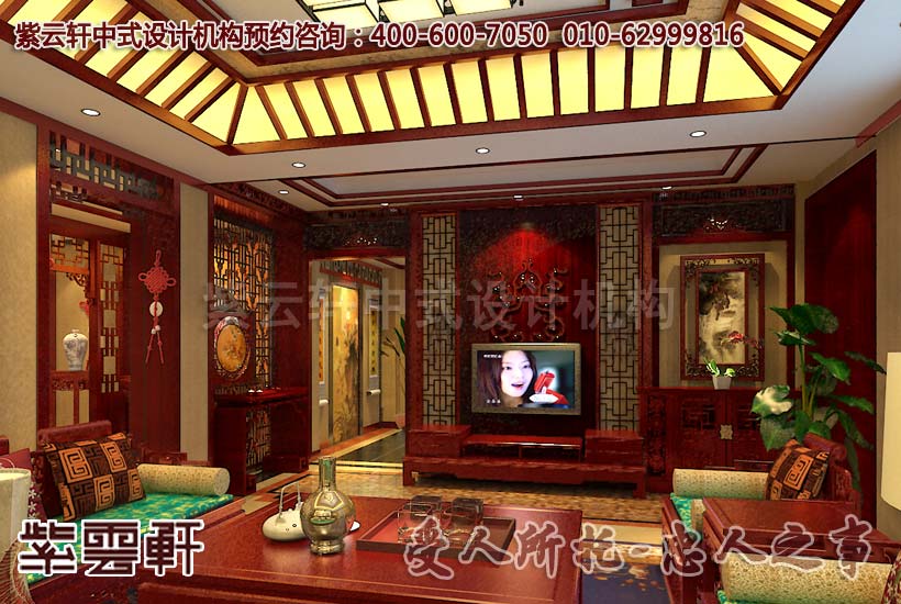 提供四种中式风格时尚装饰电视背景墙方案