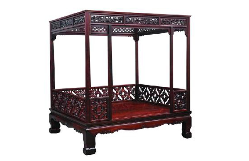 中式文化中传统中式家具红木架子床的特色