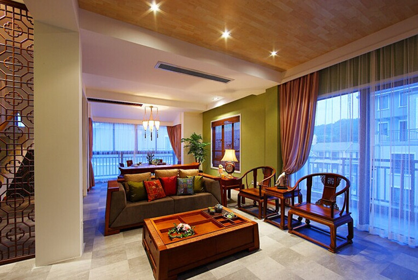 4种中式设计搭配方案 让客厅空间大放异彩 