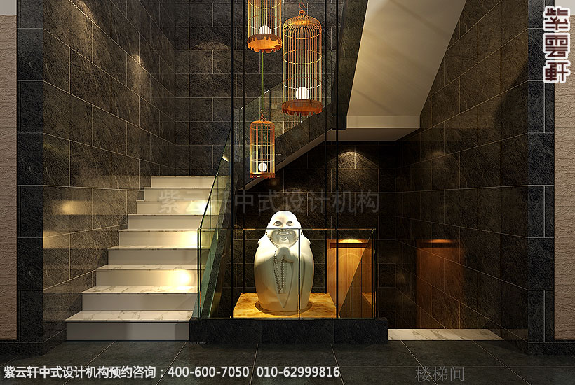 新中式设计别墅风水篇-楼梯设计