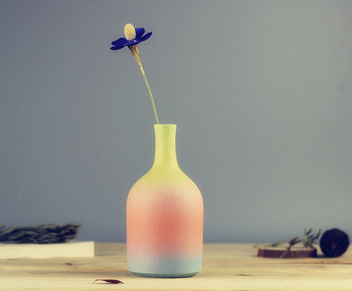 中式空间的个性时尚 景德镇彩色渐变陶瓷花瓶
