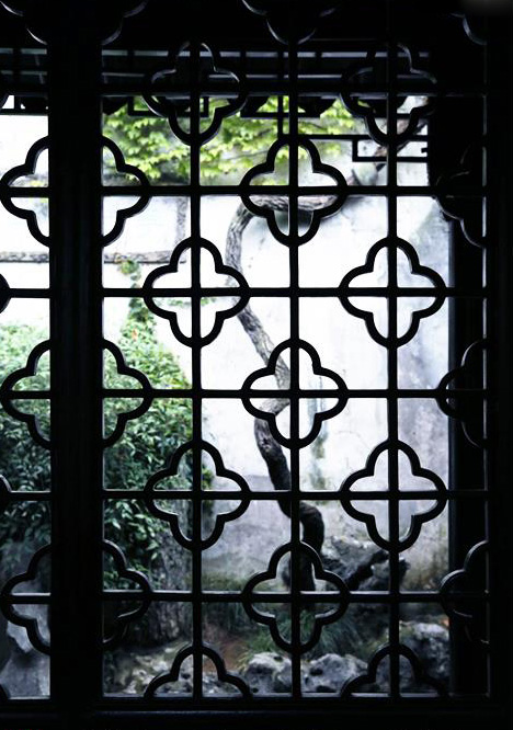 中式园林庭院花窗的形神妙境 质朴无华 灵性自然