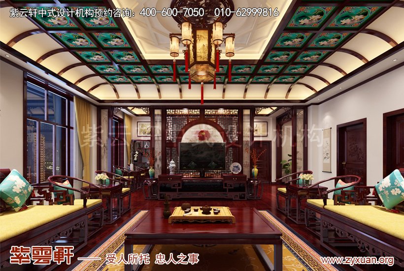 别墅中式设计之客厅