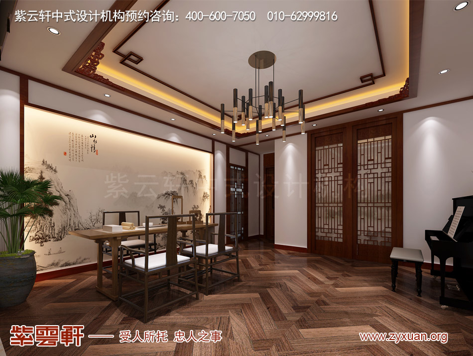 平层装修效果图茶室