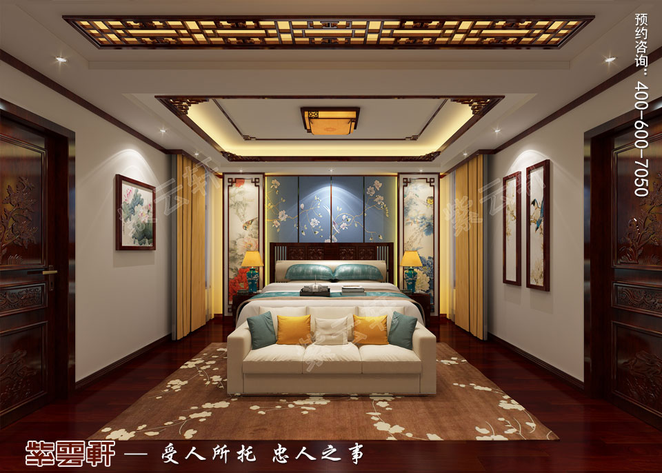 主卧现代中式装修效果图.jpg
