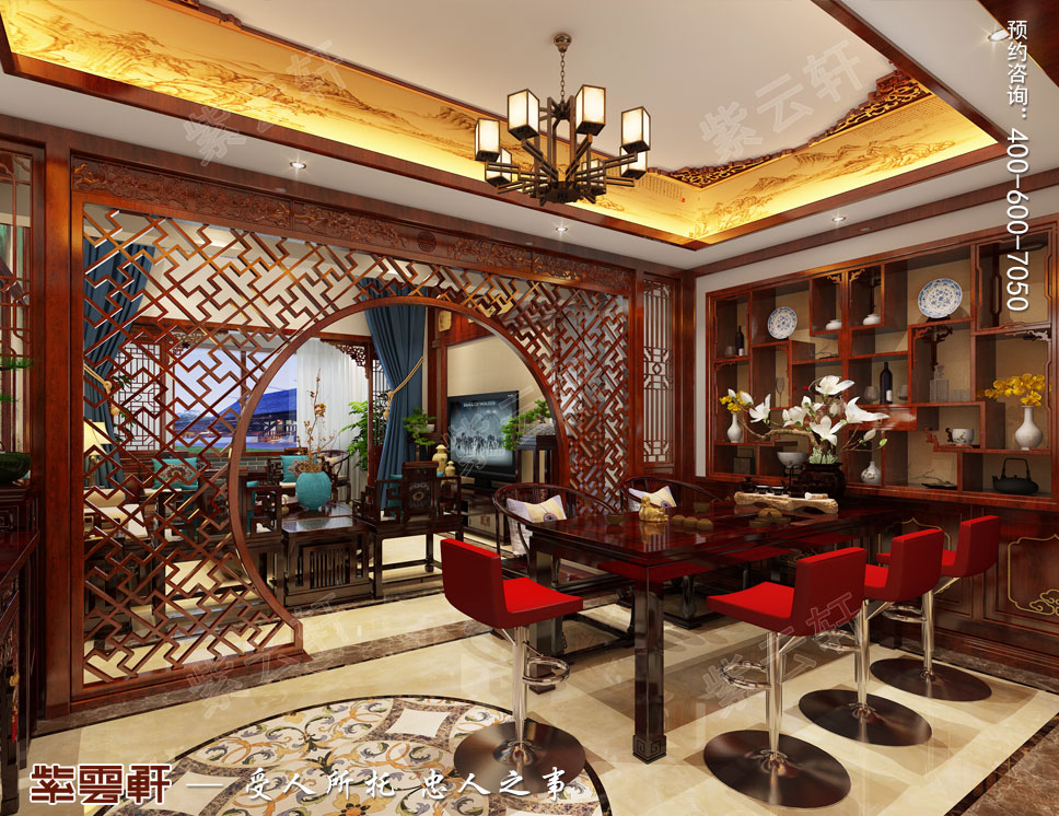 门厅简约古典中式装修图片