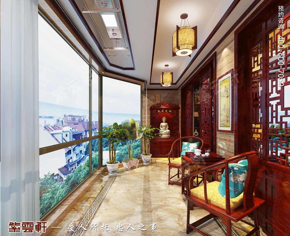 阳台中式装修效果图