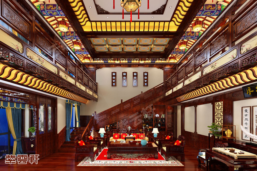 中式家装设计客厅效果图