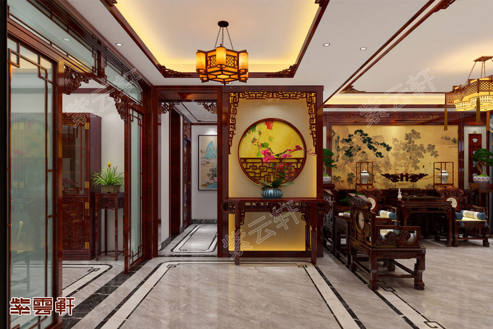 传统装修门厅图片