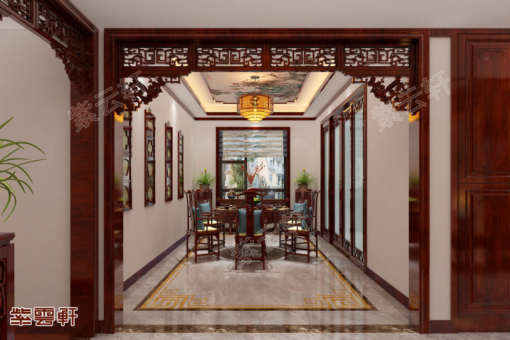 现代中式简约风格装修餐厅