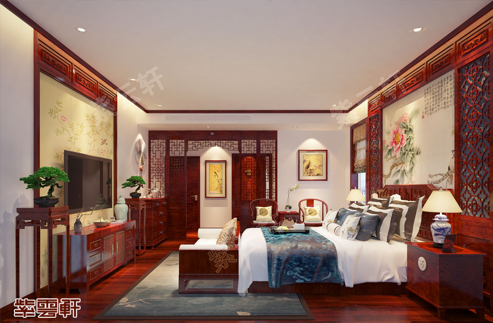 历史老师家的中式家装风格设计卧室领略中国风