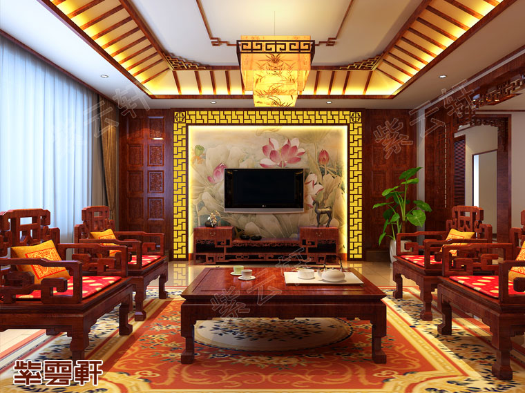 将中式家装风格设计营造成这般瑰丽风雅氛围