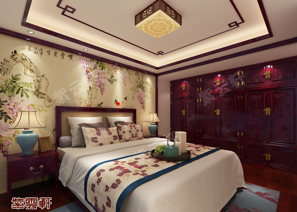 中式家装风格设计卧室图片