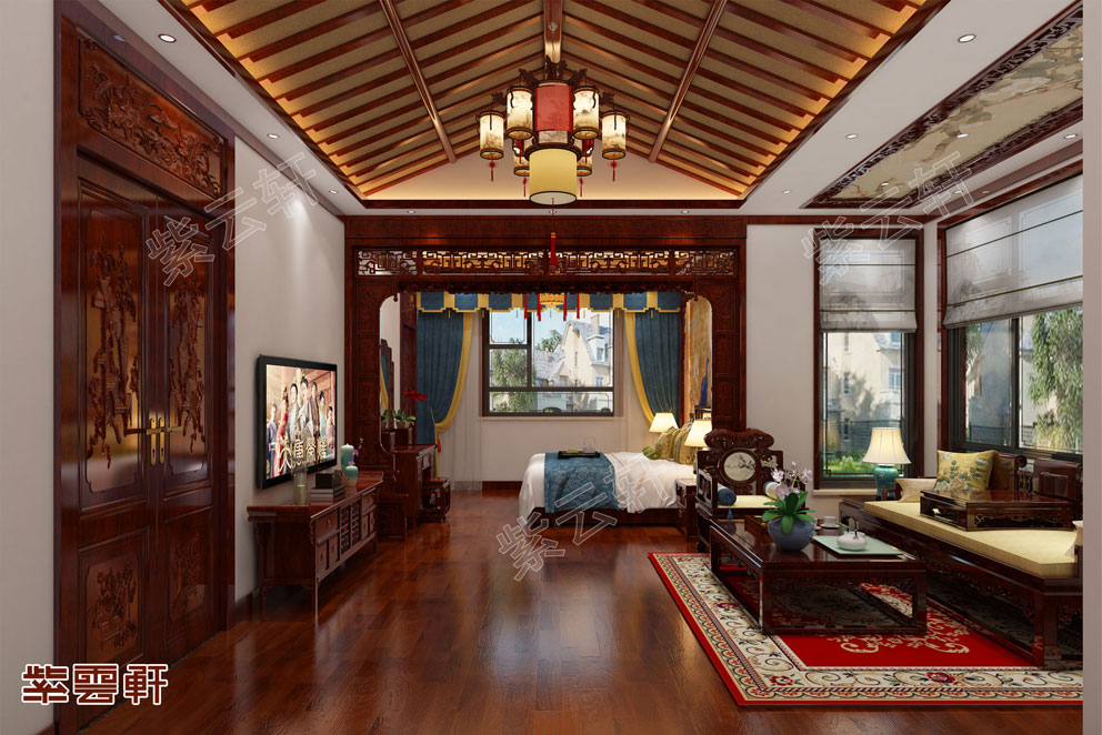 中式家装风格设计卧室效果图