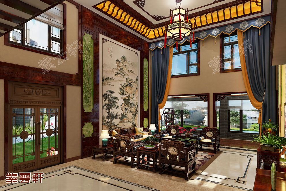 江南水乡中遗世独立的中式装修别墅，体验一把行舟朦胧的感觉