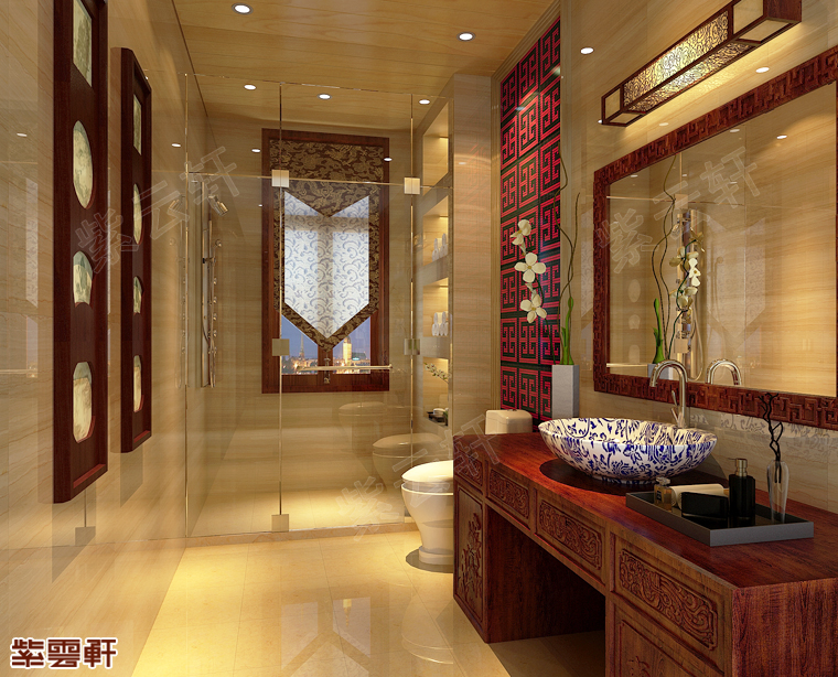 中式设计卫浴室