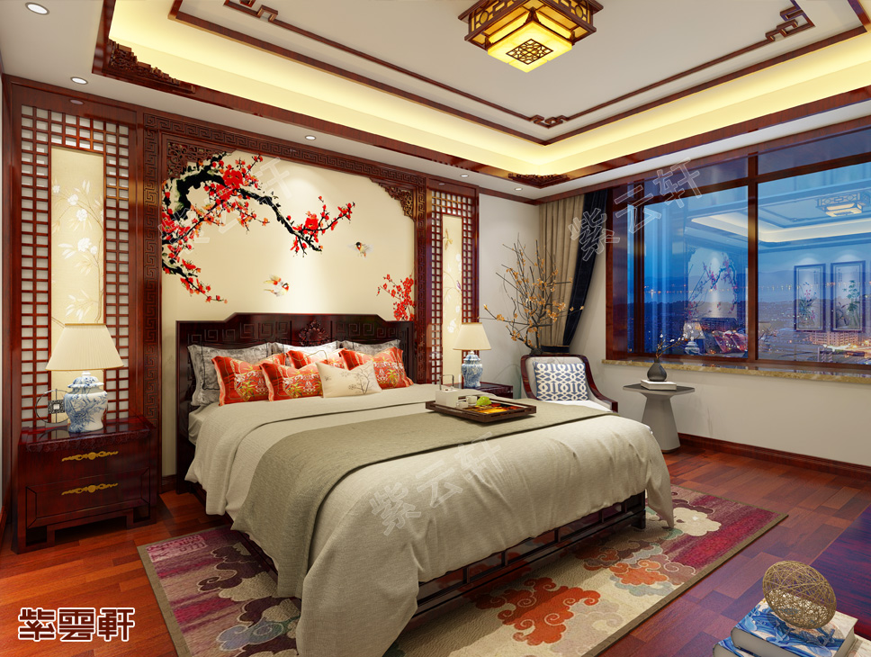 中式家装风格设计卧室效果图