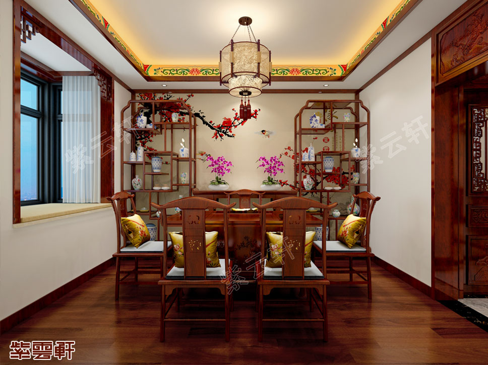 禅意茶室优雅传承传统中式装修的美学风范