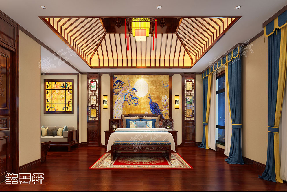 中式装修装饰卧室效果图