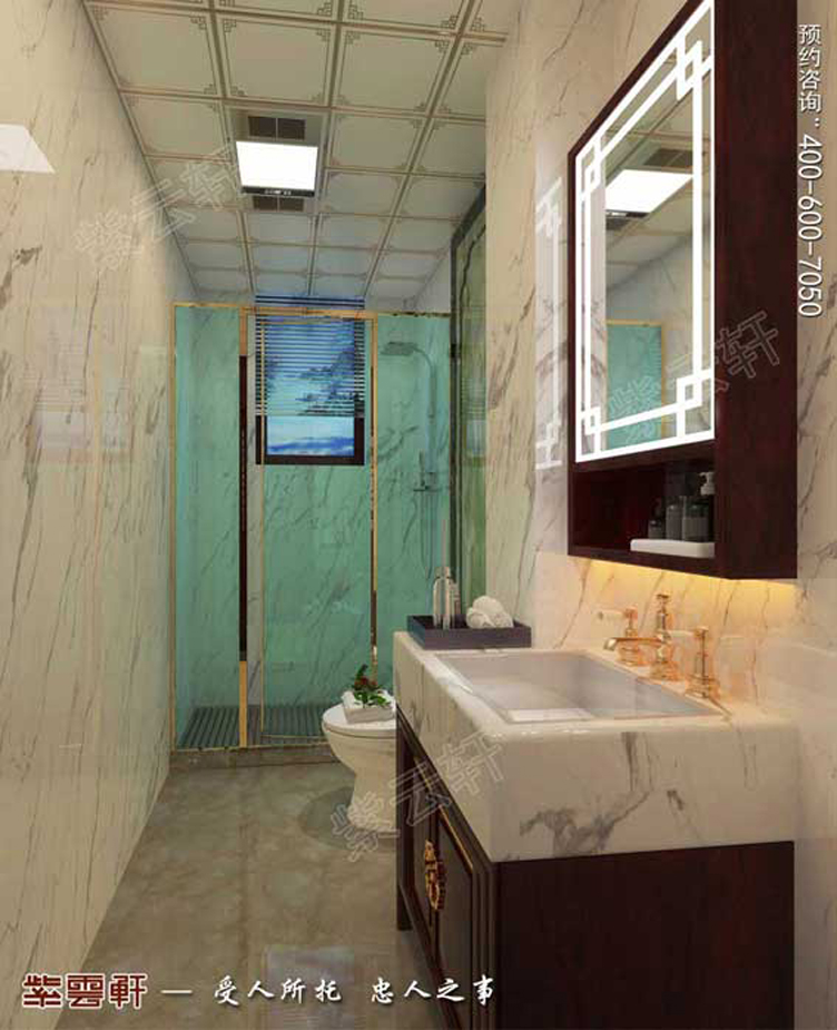 卫浴室中式装修设计