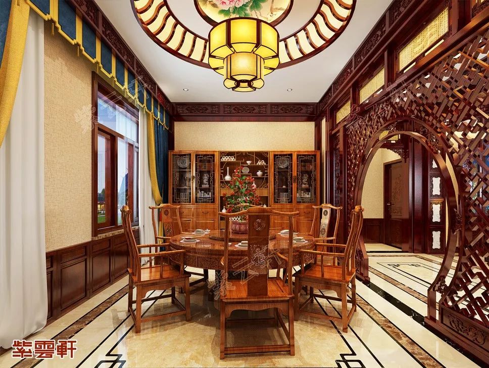 现代中式风格装修餐厅
