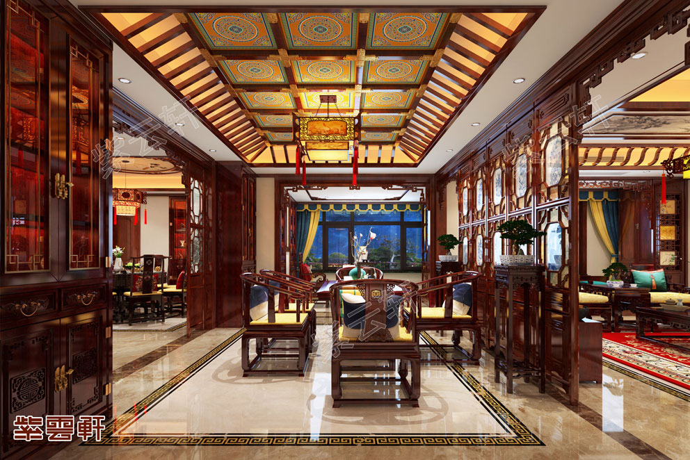 来晒晒古色宜人的天津中式装修设计茶室