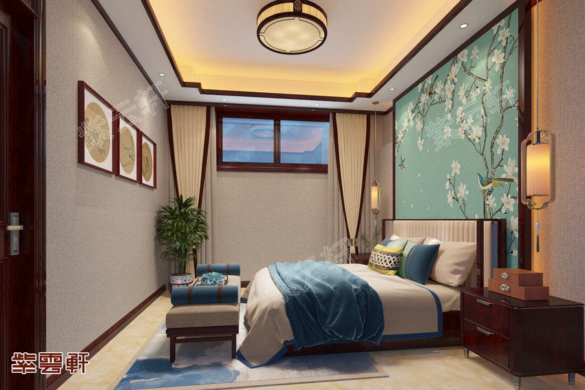 中式风格装饰卧室效果图