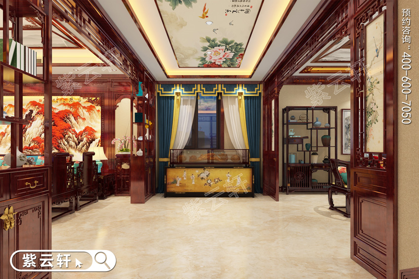 中式别墅装修门厅