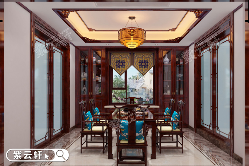 中式设计餐厅效果图