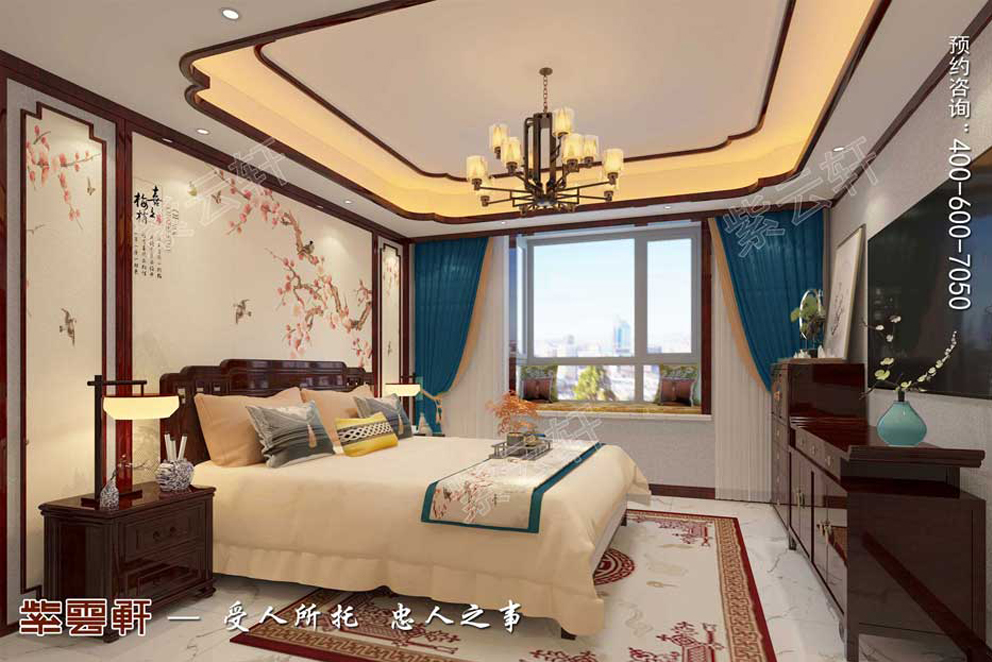 简约中式家装设计卧室效果图
