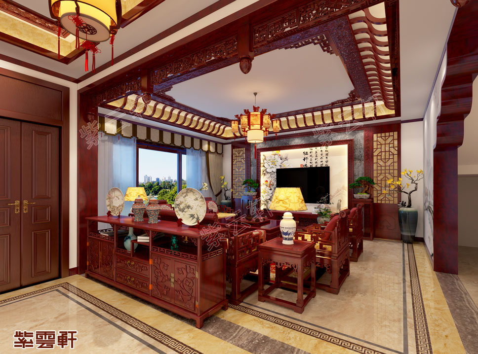 唐山中式别墅设计装修，中式设计沉稳大气宁静致远