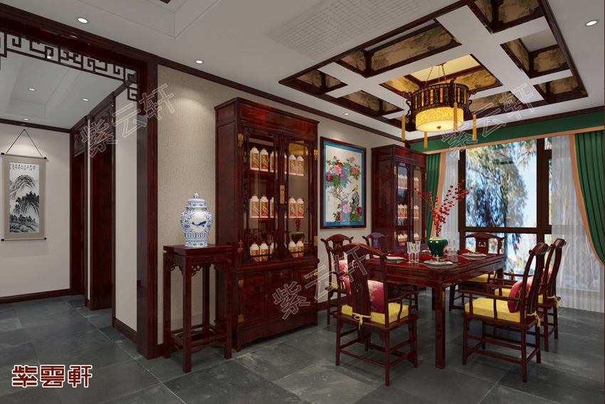 中式设计餐厅华丽而高级