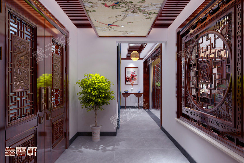 中式风格家居应用红木门、实木复合门、模压木门的区别
