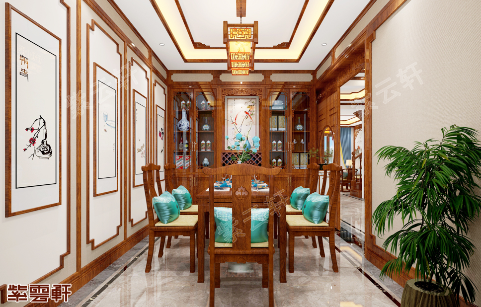 中式设计餐厅效果图