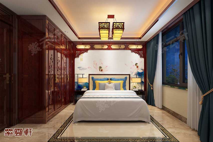 室内中式风格装修卧室效果图