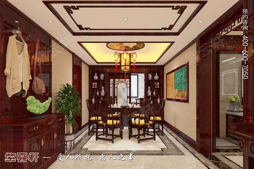 中式设计餐厅实景图