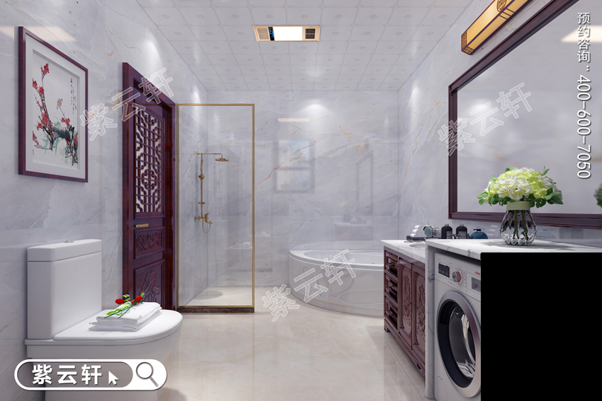 现代简约风格卫浴室也能成就精彩的中式生活