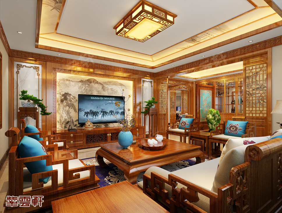 苏州中式别墅内装修选用高超工艺展现极致美感