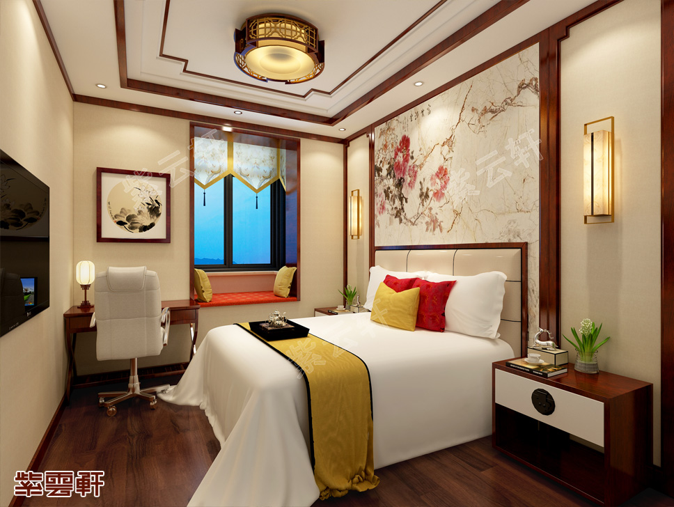 中式家庭装修设计卧室效果图