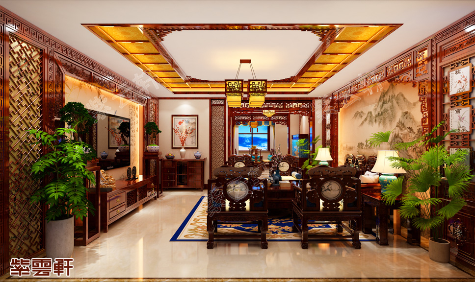 传统色彩的中式家庭装修设计浓浓复古范
